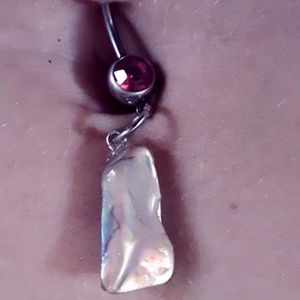 Pink Abalone Naval Ring